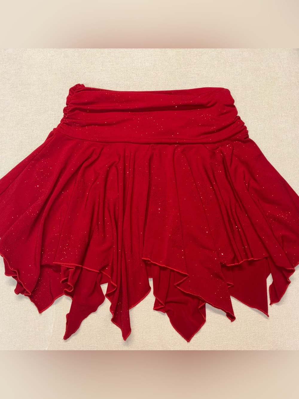 Vintage Y2K (2003) Hiatus - Red Handkerchief Skirt - Festival skirt - Medium